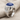 Lapis Raptor Shoulder Ring, polished silver, front view