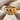 Bone Initial Ring in gold vermeil finish, front view