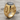 Labradorite Wolf Den Ring, gold vermeil, side view of sculpted relief