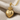 Hammered Sacred Heart Pendant, gold vermeil, product photo angled on fabric