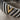 Chevron groove ring, oxidized, close-up of angled ridges and chevron accent