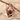 Garnet Acorn Companion Pendant, rose gold, front view