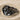 Three Seeds Leaf Ring, black rhodium plated, product photo