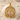 Poseidon Trident Dolphin Pendant, gold vermeil finish front view