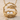 Swallow Pearl Nest Pendant in gold vermeil, front product photo