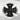 Rose Maltese Cross Ring, black rhodium, product view