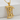 Hourglass Scythe Frame Pendant, gold vermeil, product photo
