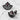 Sakura Garnet Fan Earring, black rhodium plated, product photo