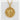 Spartan Hoplite Coin Pendant, gold vermeil, front view