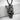 Horned Skull Pendant, black rhodium, front view