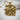 Forest Lynx Pendant in gold vermeil, front view