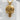 Canadian Biker Skull Pendant, gold vermeil, front product view