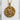 Geometric Flower Medallion Pendant, gold vermeil, front view product photo