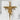 Crowned Skull Rifle Cross Pendant, gold vermeil, product photo