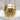 Cyber Cop Helmet Ring, gold vermeil, front product view