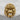 Feathered Headdress Skull Ring, gold vermeil, angled product view