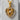 Twin Cherub Heart Pendant, gold vermeil, product photo on chain