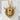 Celtic Bull Skull Pendant, gold vermeil, front product view