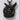Nesting Heron Pendant in black rhodium plated finish, front view