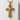 Bandana Mask Rose Cross Pendant, gold vermeil, front view
