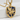 Griffin Blue Shield Pendant, gold vermeil finish, front view