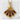 Phoenix Tail Fan Pendant, gold vermeil, front product photo