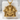 Cerberus Collar Gate Pendant, gold vermeil finish front view