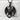 Wyvern Returning Tail Pendant, black rhodium, front product view