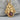 Trinity Garnet Crown Pendant, gold vermeil finish, front view