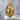 Maya Maize God Profile Pendant, gold vermeil, product photo