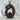 Quetzalcoatl Garnet Coil Pendant, black rhodium, front product view