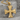 Knights Templar Cross Pendant in gold vermeil, front view