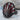 Burgundy Scallop Pinky Ring in black rhodium plated finish