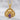 Byzantine Amethyst Trefoil Pendant, gold vermeil, front view