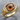 Evil Eye Honey Gaze Ring, gold vermeil, front view on white