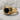 Onyx Reed Stacking Ring in gold vermeil, front view