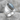 Labradorite Crescent Shoulder Ring, polished silver finish, angled product view
