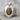 Tiger Eye Stepped Shield Pendant, polished silver, front view