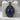 Lapis Baroque Cartouche Pendant, black rhodium finish, front view