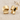 Folded Ribbon Stud Earring, gold vermeil, product photo