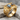 Labradorite Garnet Rivet Ring in gold vermeil, angled product photo