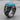 Turquoise Rearing Horse Ring, black rhodium, side view showing stallion figure