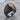 Tiger Eye Saddle Shield Ring in black rhodium, angled front view