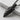 Tiger Arrowhead Pendant, black rhodium, studio product view