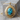 Turquoise Double Concho Pendant, gold vermeil finish