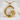 Enso Great Wave Crescent Pendant, gold vermeil finish, front view