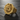 Panda Samurai Ring, gold vermeil, front view on stone surface
