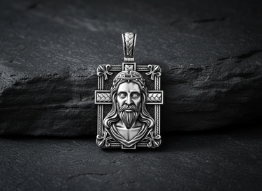 Silver Sacred Jesus Cross Pendant