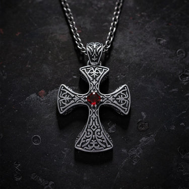 Silver Gothic Cross Pendant