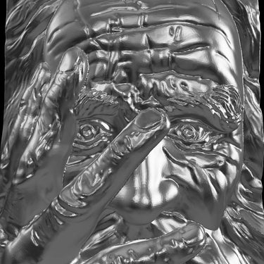 925 sterling silver wise man wizard pendant with detailed face and flowing beard on chain